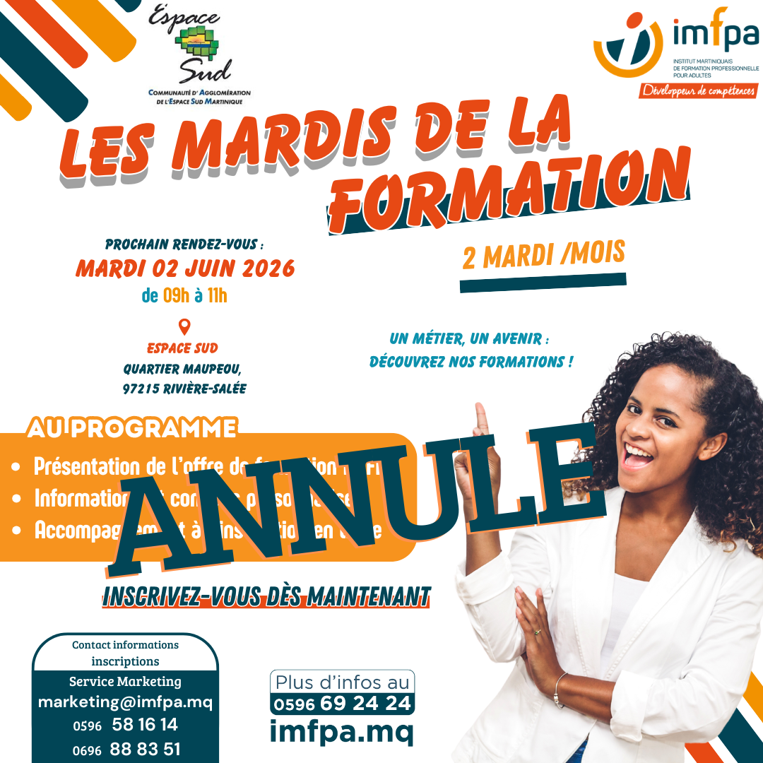 Un métier, un avenir Découvrez nos formations ! (02-06-2026 ANNULE)